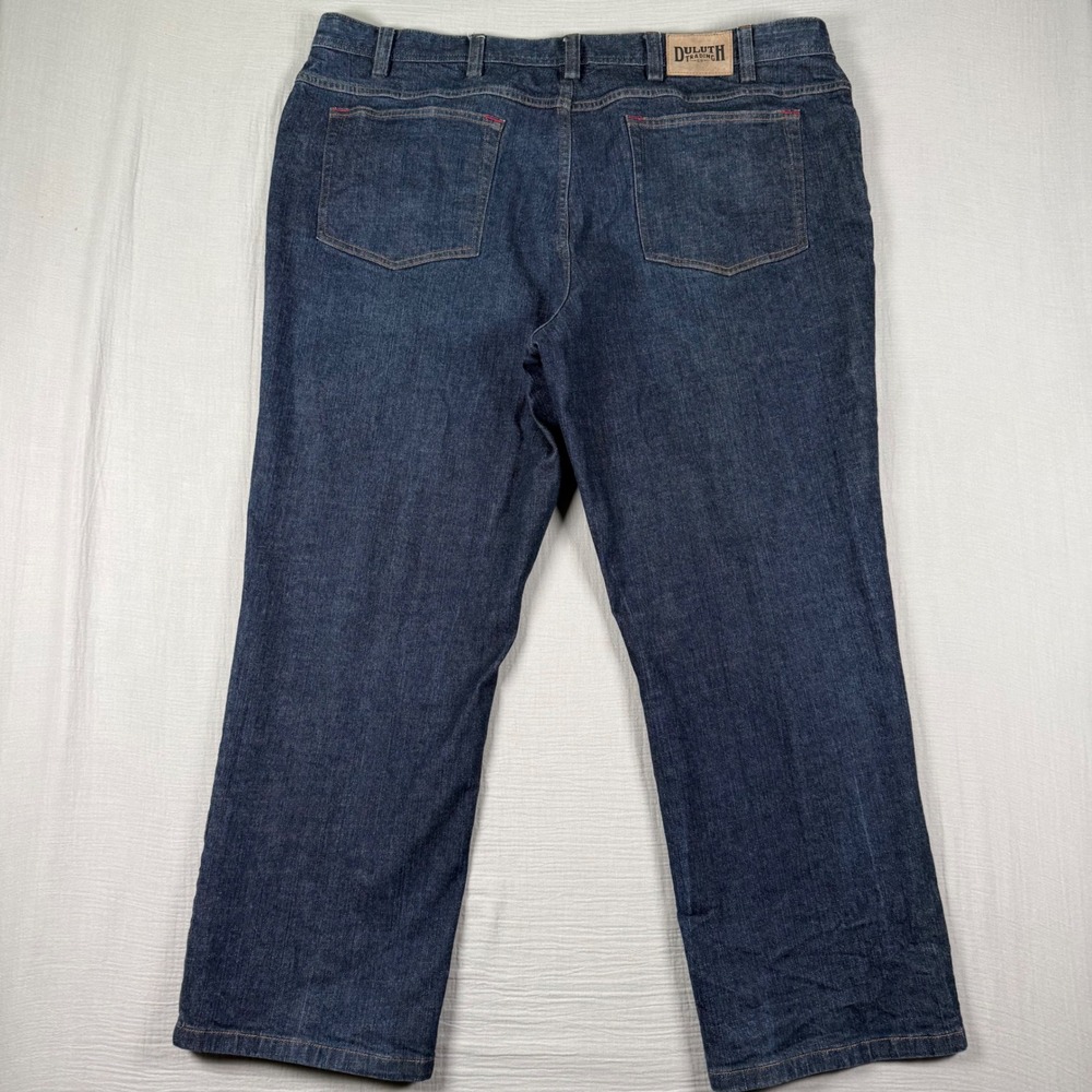 Duluth Trading Co Flex Ballroom Jeans Mens 46x30 Dark Wash Blue Stretch Denim - Picture 3 of 8